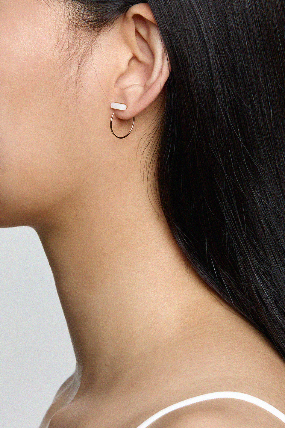 GOLD HOOP WITH QUARTZ S 2015