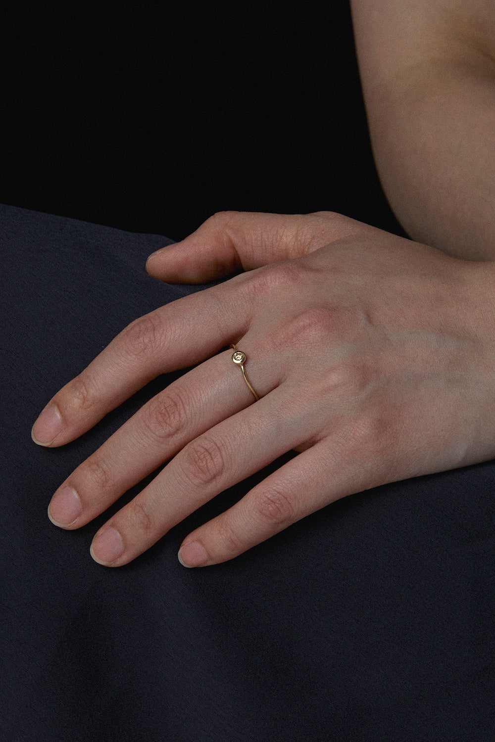 RENAISSANCE WAVY CONAC DIAMOND RING