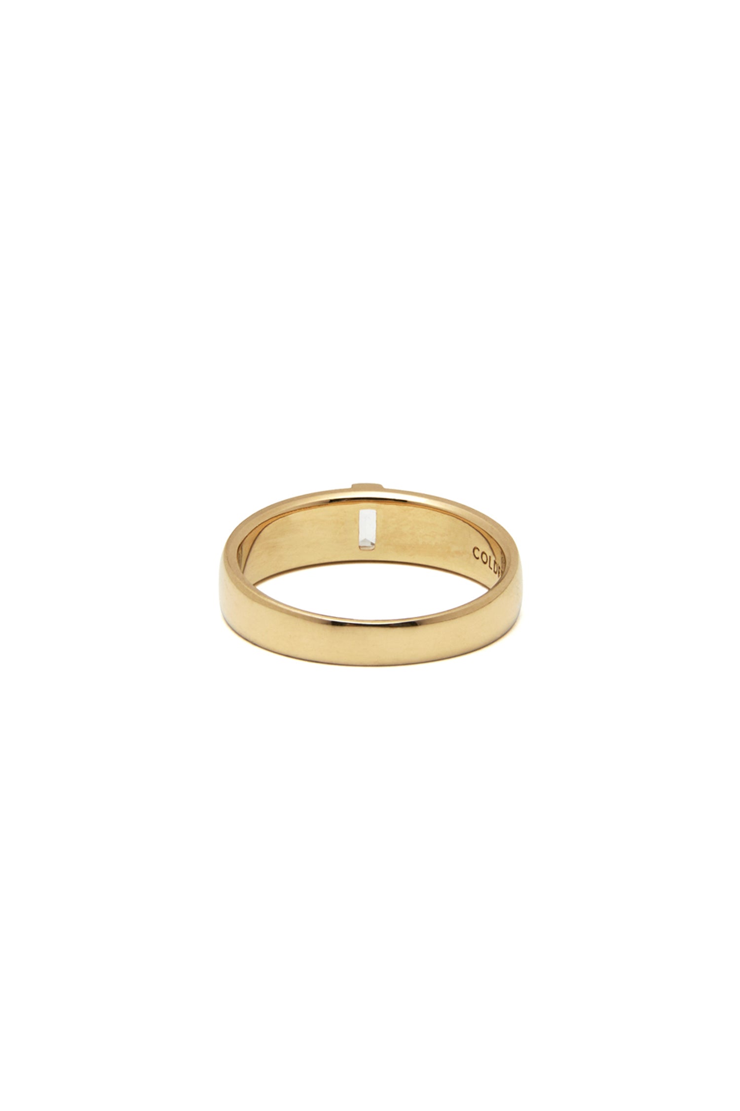 10K GOLD VERTICAL WHITE SAPPHIRE RING