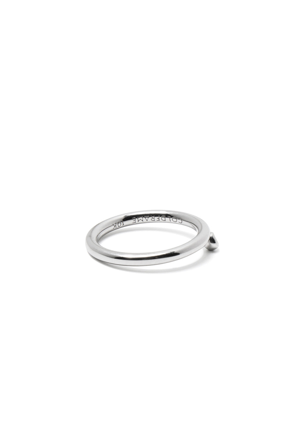 10K WHITE GOLD DIA HEMISPHERE RING