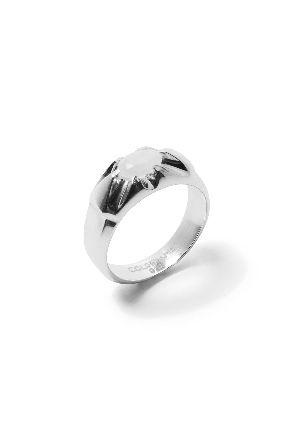 CLAW QUARTZ SILVER RING