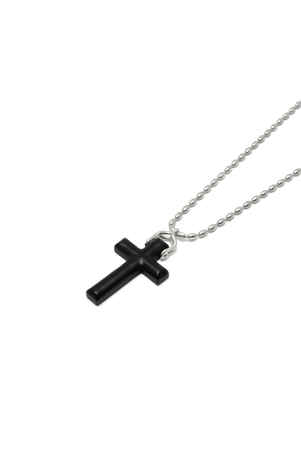 SILVER BLESSED OPAQUE BLACK ONYX PENDANT