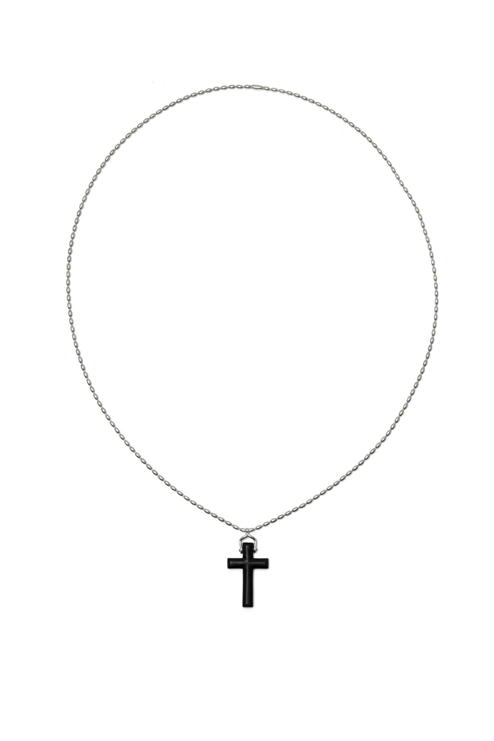 SILVER BLESSED OPAQUE BLACK ONYX PENDANT