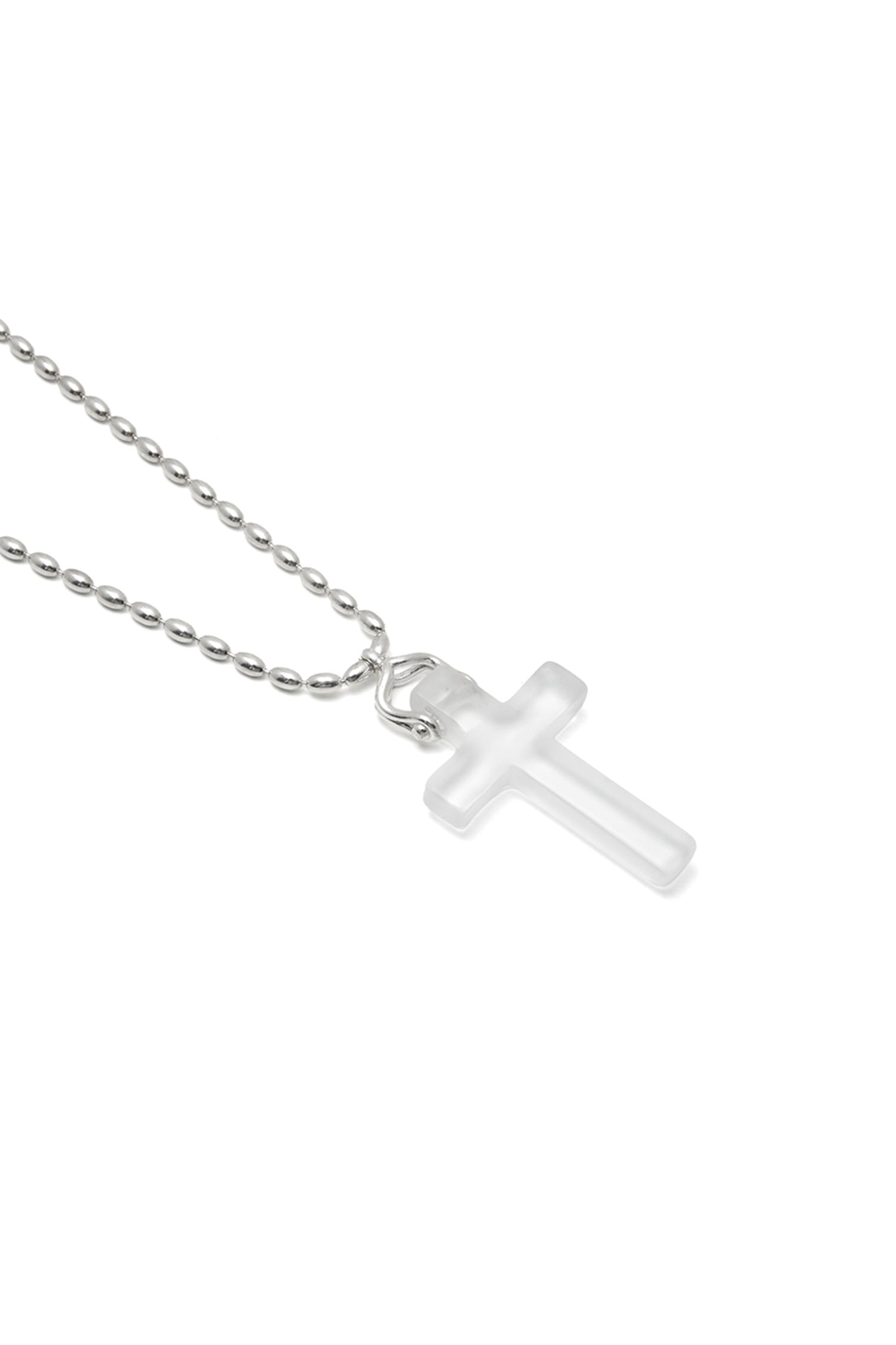 SILVER BLESSED OPAQUE QUARTZ PENDANT