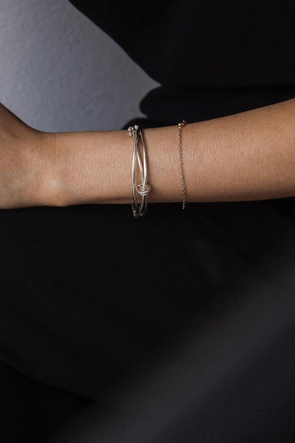 TWO TONES GOLD CHAIN BRACELET