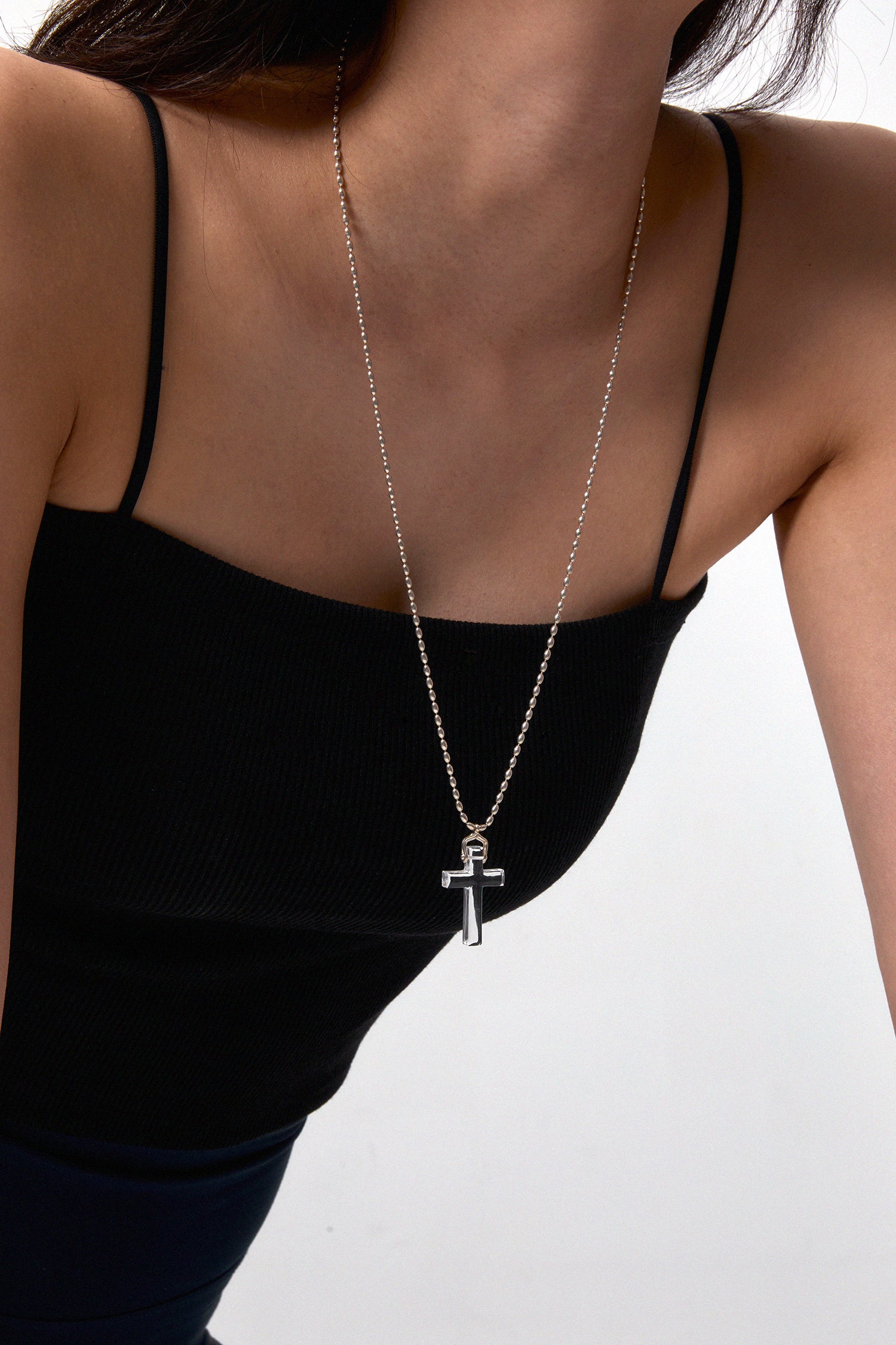 SILVER BLESSED CLEAR QUARTZ PENDANT