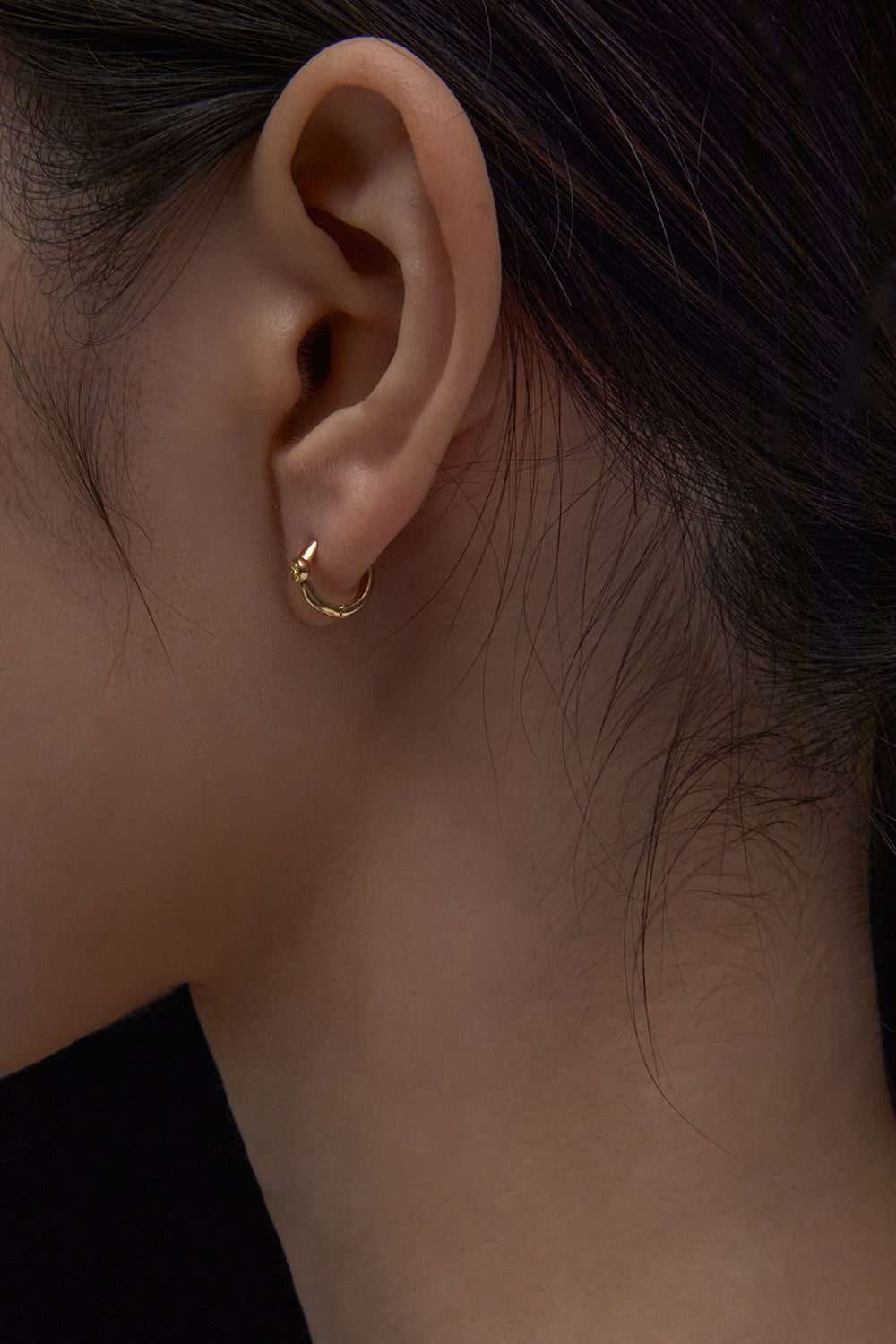 RENAISSANCE YELLOW DIAMOND ORB HOOPS PETIT PLUS