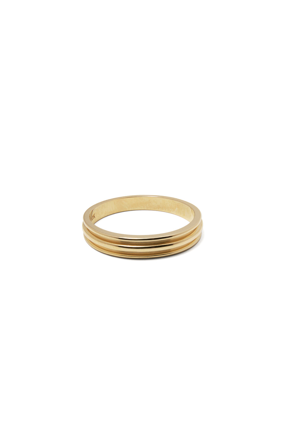 10K GOLD FLAT POTTERY VESSEL RING