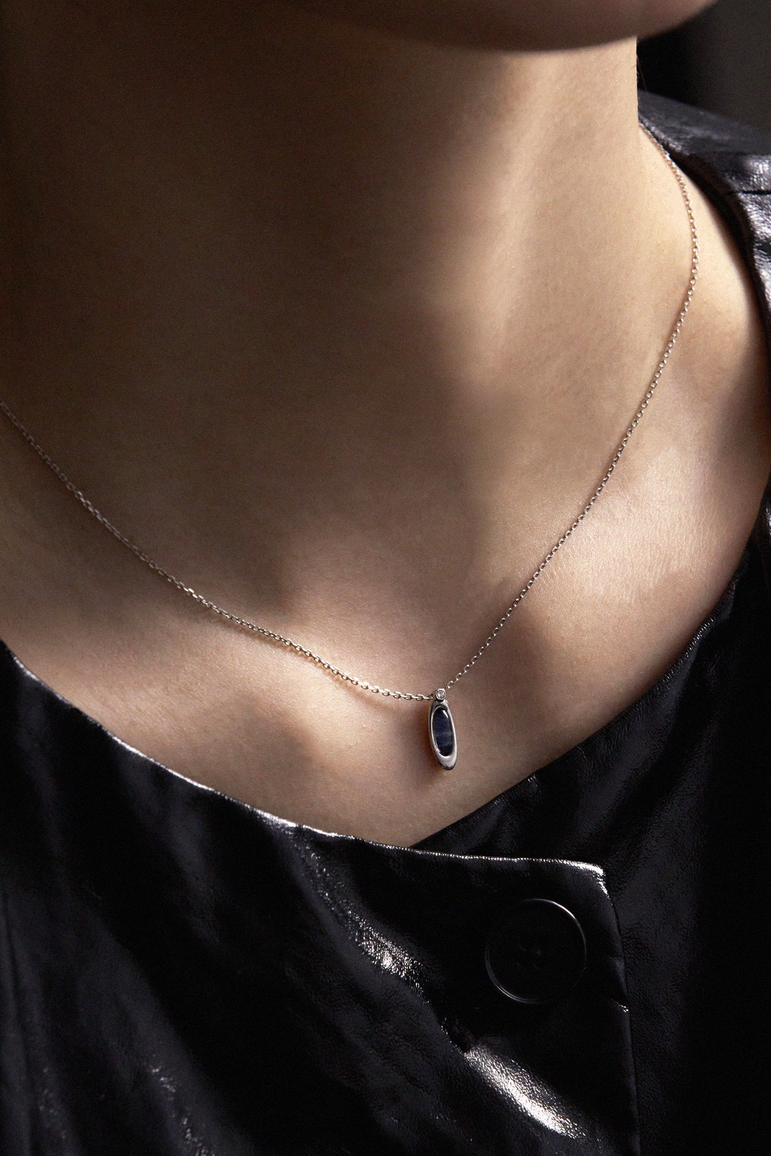 10K GOLD MINI ETERNAL BLUE LABRADORITE NECKLACE