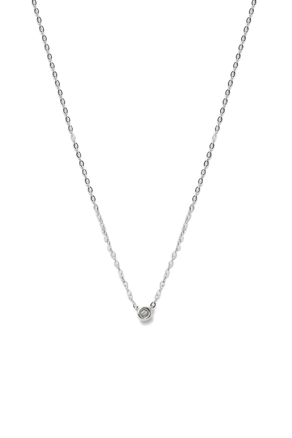 18K WHITE GOLD DIA PERFECTION NECKLACE  SMALL