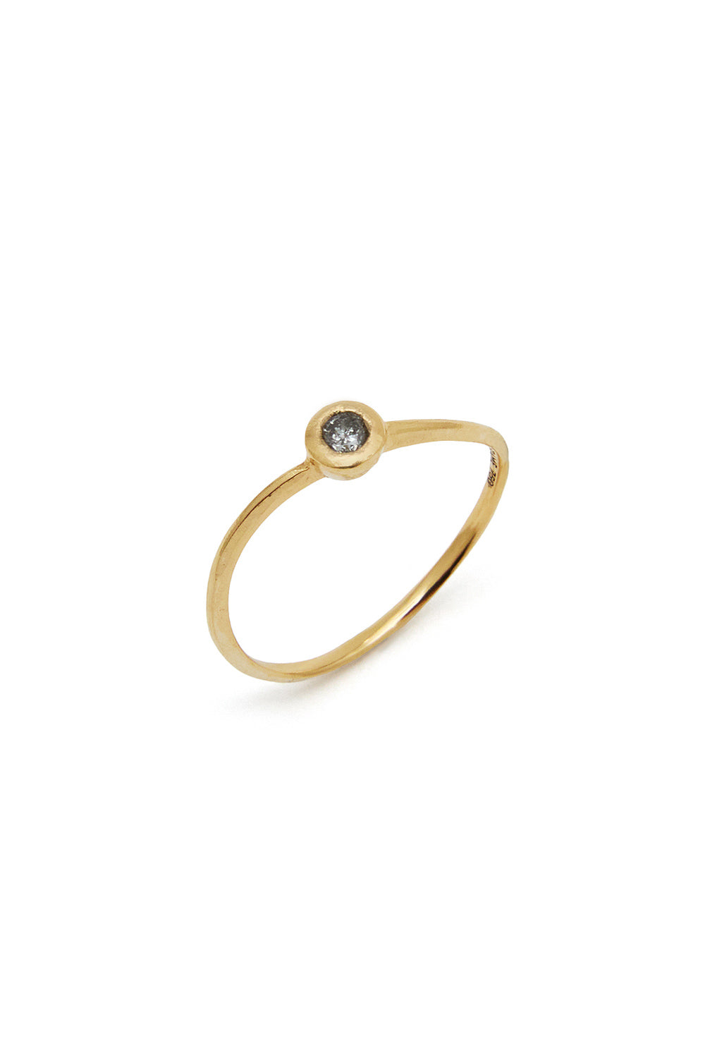 RENAISSANCE WAVY METALLIC GRAY DIAMOND RING