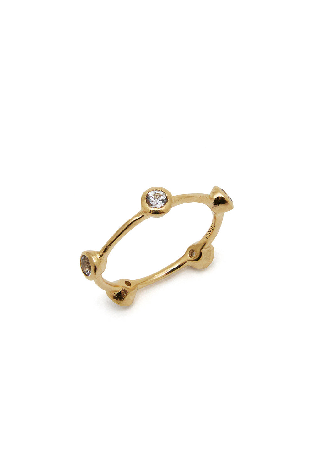 RENAISSANCE CROWN FIVE WHITE SAPPHIRE RING