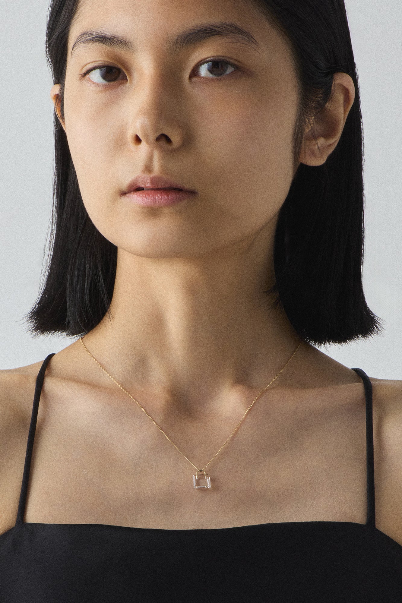 COLORLESS PADLOCK NECKLACE