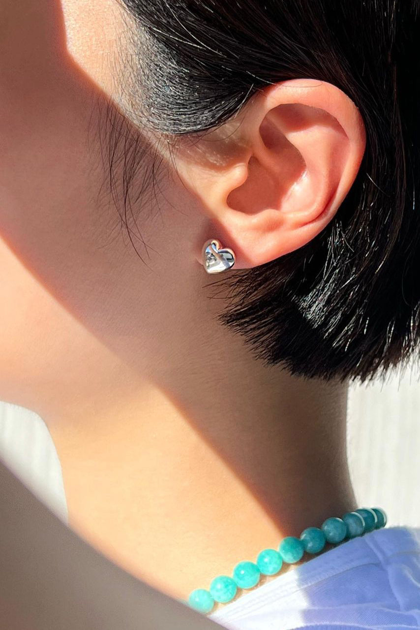 VERY VINTAGE SILVER HEART EARRINGS - COLDFRAME